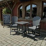 Bar Height Bistro Set for 2 with 30" Pedestal Table