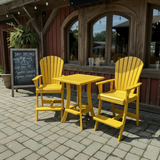 Bar Height Bistro Set for 2 with 30" Pedestal Table