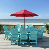 Dining Set for 8 with 6' Trestle Table