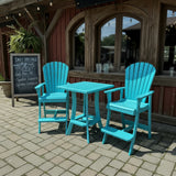 Bar Height Bistro Set for 2 with 30" Pedestal Table