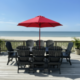 Dining Set for 8 with 6' Trestle Table