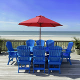 Dining Set for 8 with 6' Trestle Table