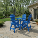 Bar Height Bistro Set for 4 with 30" Pedestal Table