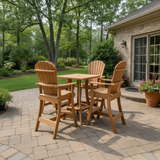 Bar Height Bistro Set for 4 with 30" Pedestal Table