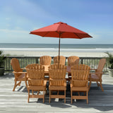 Dining Set for 8 with 6' Trestle Table