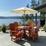 Dining Set for 4 with Pedestal Table