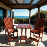 Bar Height Bistro Set for 2 with 30" Pedestal Table