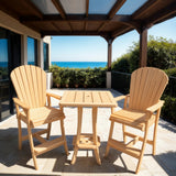 Bar Height Bistro Set for 2 with 30" Pedestal Table