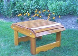 Treated Light Clear Cedar 2 position Classic Adirondack Footrest Ottoman