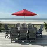 Dining Set for 8 with 6' Trestle Table