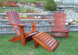 Treated Dark Knotted Pine 2 Position Classic Adirondack Footrest Ottoman