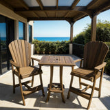 Bar Height Bistro Set for 2 with 30" Pedestal Table