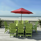 Dining Set for 8 with 6' Trestle Table