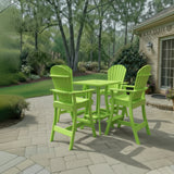 Bar Height Bistro Set for 4 with 30" Pedestal Table