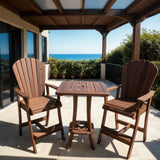 Bar Height Bistro Set for 2 with 30" Pedestal Table
