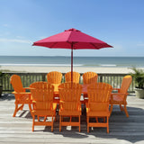 Dining Set for 8 with 6' Trestle Table