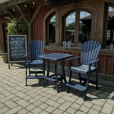 Bar Height Bistro Set for 2 with 30" Pedestal Table