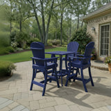Bar Height Bistro Set for 4 with 30" Pedestal Table