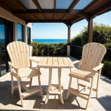 Bar Height Bistro Set for 2 with 30" Pedestal Table