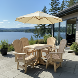 Dining Set for 4 with Pedestal Table