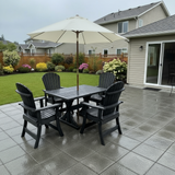 Dining Set for 4 with 4' Trestle Table