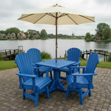 Dining Set for 4 with Pedestal Table