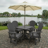 Dining Set for 4 with Pedestal Table