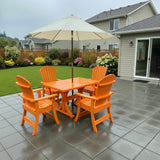 Dining Set for 4 with 4' Trestle Table