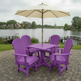 Dining Set for 4 with Pedestal Table