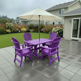 Dining Set for 4 with 4' Trestle Table