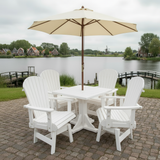 Dining Set for 4 with Pedestal Table