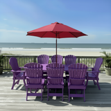 Dining Set for 8 with 6' Trestle Table