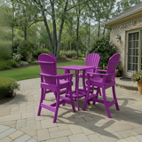 Bar Height Bistro Set for 4 with 30" Pedestal Table