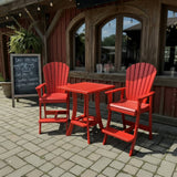 Bar Height Bistro Set for 2 with 30" Pedestal Table
