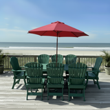 Dining Set for 8 with 6' Trestle Table