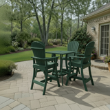 Bar Height Bistro Set for 4 with 30" Pedestal Table