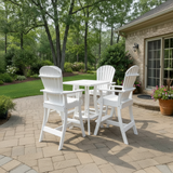 Bar Height Bistro Set for 4 with 30" Pedestal Table