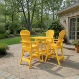 Bar Height Bistro Set for 4 with 30" Pedestal Table