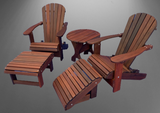 adirondack chair set with side table and ottoman