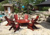 Adirondack chair set with coffee table