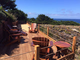 reclining adirondack chairs on patio