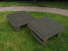 Grey Poly-Luxe 100% Recycled Plastic 2 Position Grand Adirondack Footrest Ottoman www.adirondackchaircompany.com