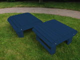 Patriot Blue Poly-Luxe 100% Recycled Plastic 2 Position Grand Adirondack Footrest Ottoman www.adirondackchaircompany.com