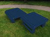 Patriot Blue Poly-Luxe 100% Recycled Plastic 2 position Classic Adirondack Footrest Ottoman