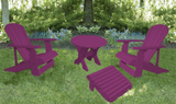 purple adirondack chair patio set