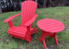 Red Poly-Luxe 100% Recycled Plastic 24" Adirondack Side Table www.thebestadirondackchair.com 