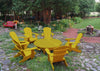yellow Adirondack chair set with coffee table