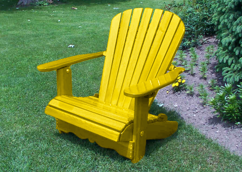 Lemon Yellow 100% Recycled Plastic Grand Adirondack Chair
