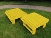 Lemon Yellow Poly-Luxe 100% Recycled Plastic 2 position Classic Adirondack Footrest Ottoman