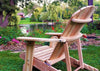 Unstained Knotted Cedar 4-Position Adjustable Reclining Adirondack Chair